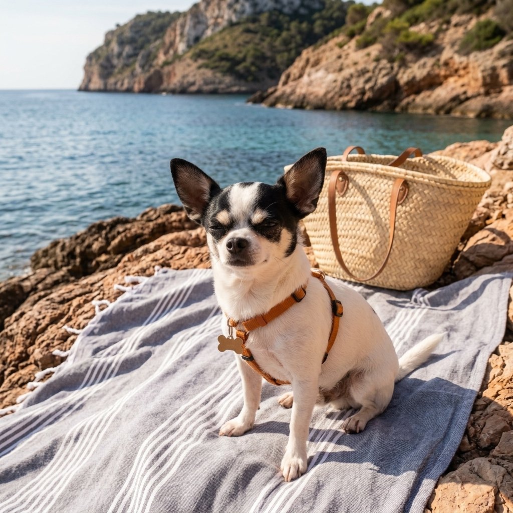 Chihuahua Beach Day - Seaside Relaxation